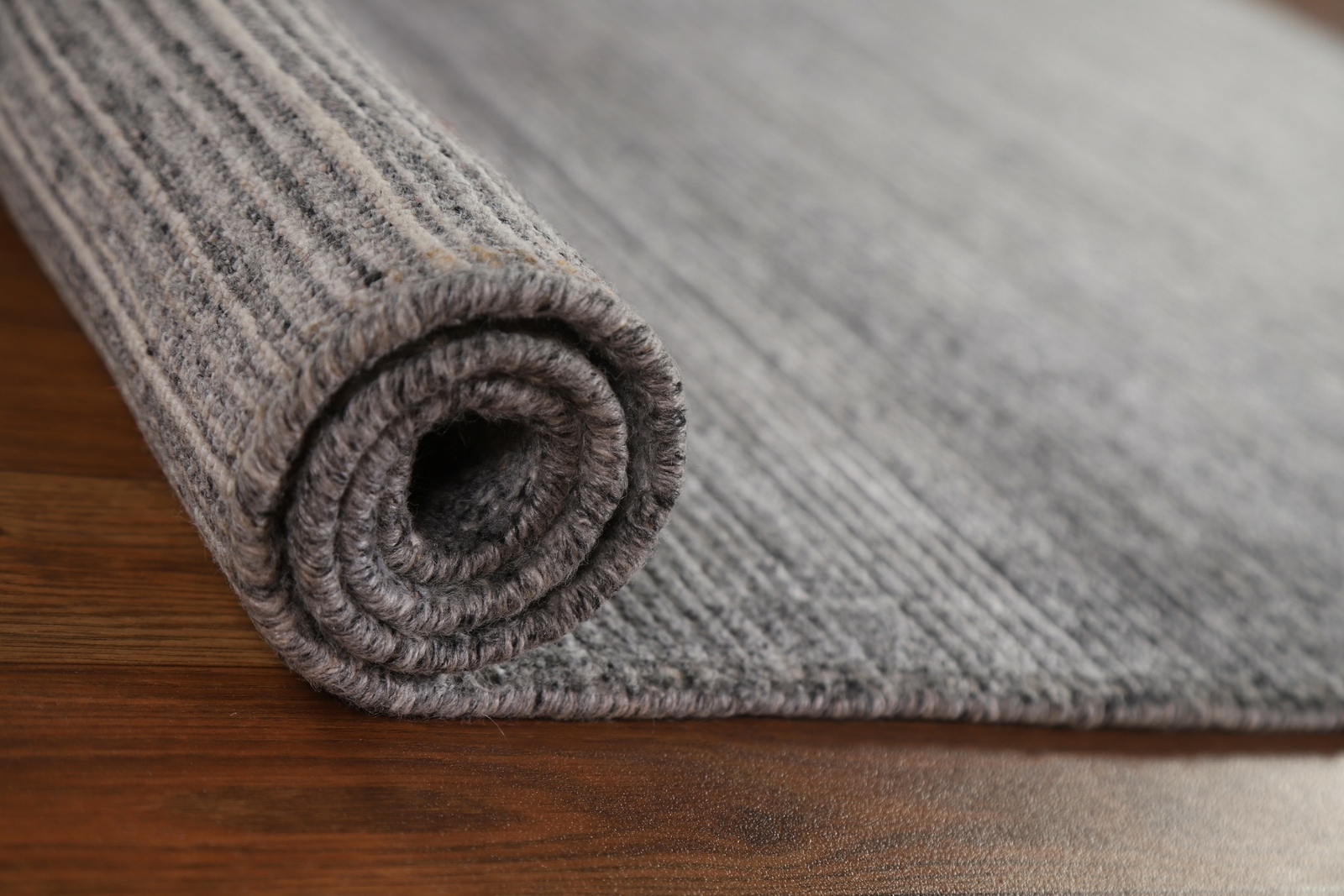 Contemporary Modern 4’x6′ Gray Rug Gabbeh Indian Hand-Knotted Solid Rug