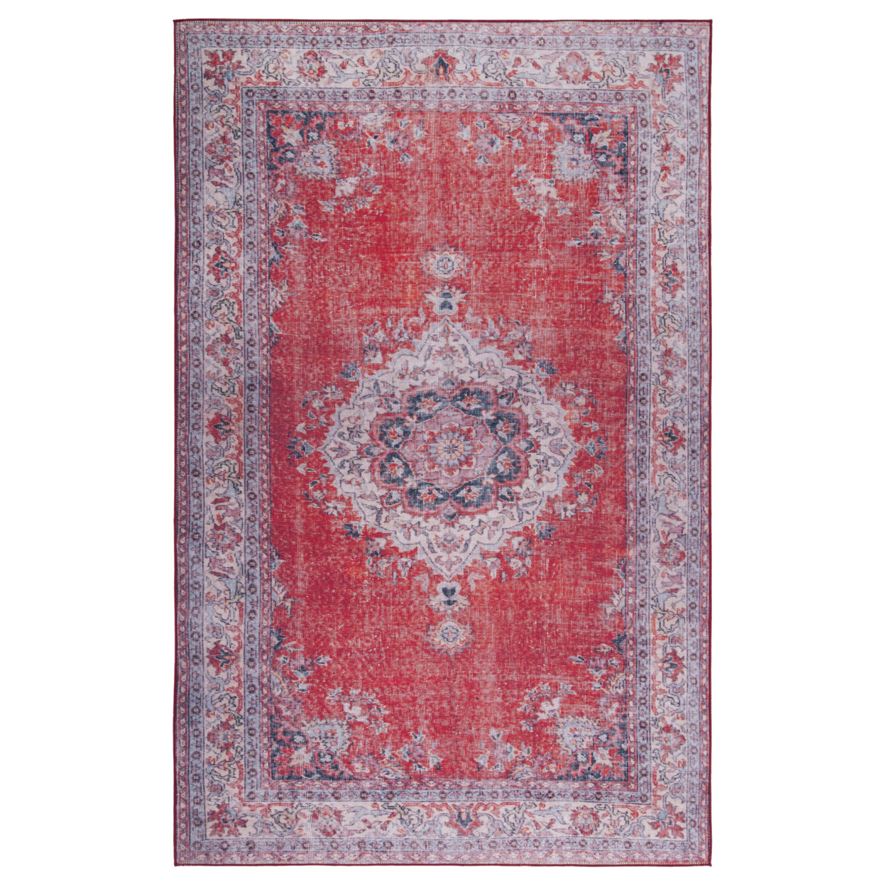 SAFAVIEH Tucson Collection TSN140Q Red / Beige Rug
