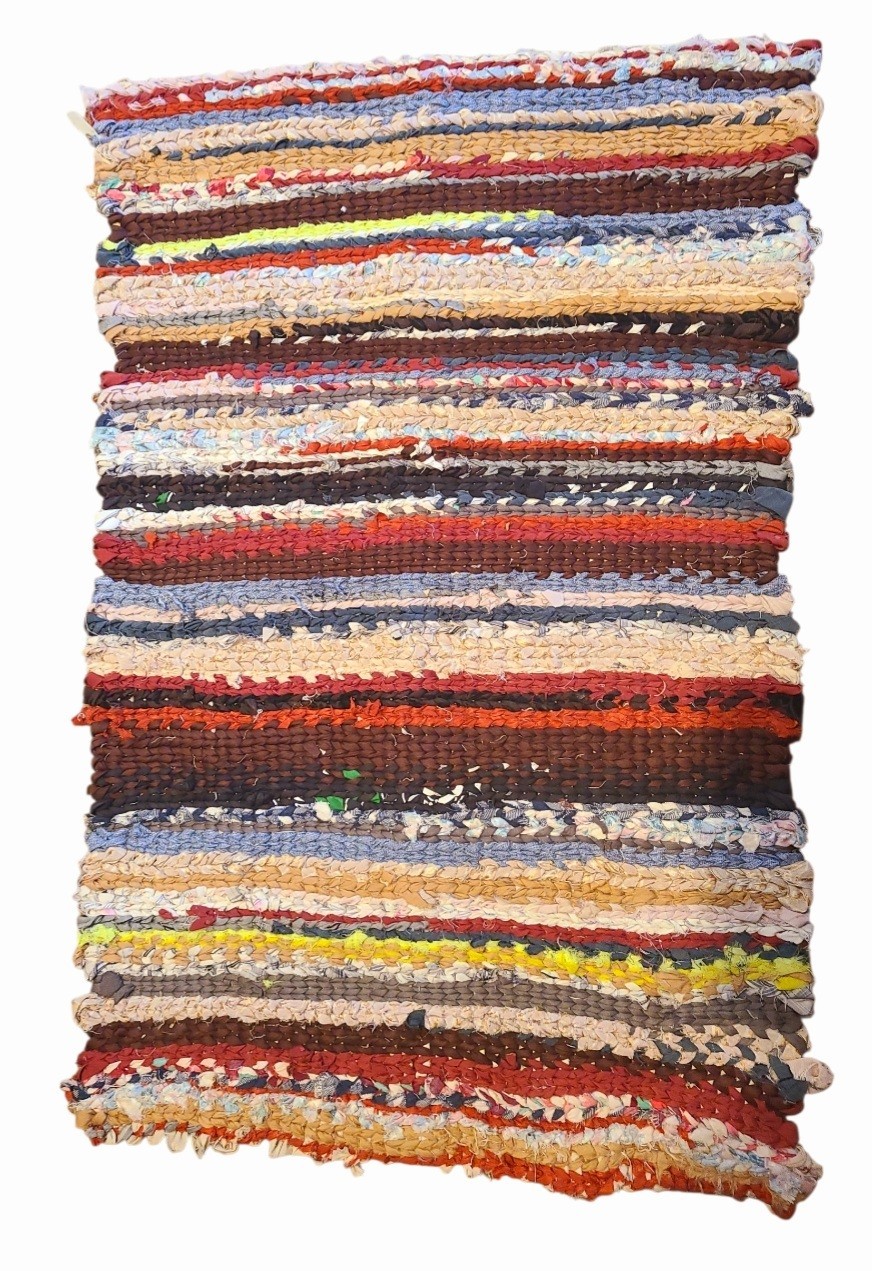 Handwoven Cottage Rag Rug/farmhouse/braided Rug
