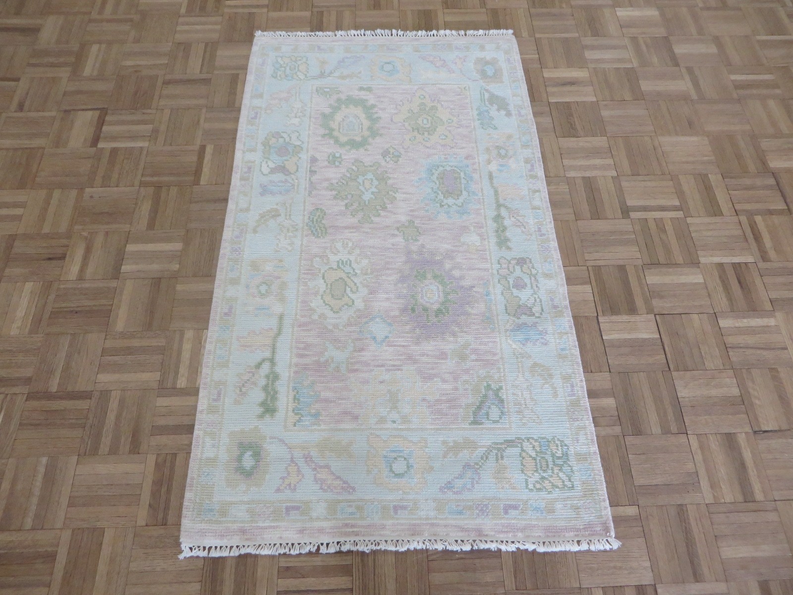 2’11 x 5’1 Hand Knotted Lavender Modern Oushak Oriental Rug G16422