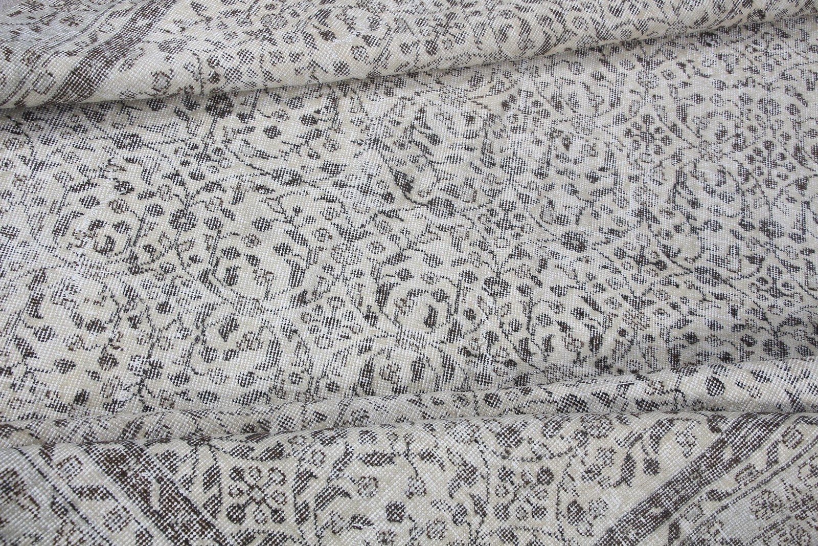 Turkish Rug, Large 6,4×10,4 ft Vintage Rug, Gray Brown Handmade Wool Rug
