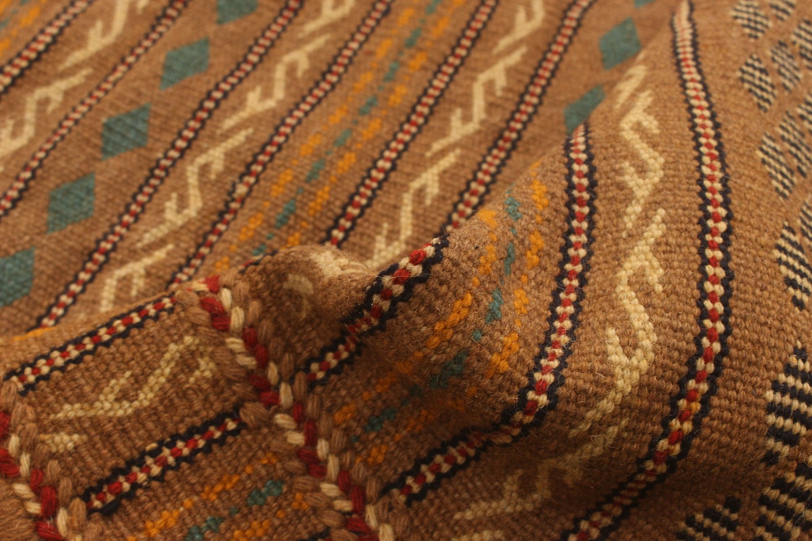 Vintage Hand Woven Area Rug 3’2″ x 4’9″ Traditional Wool Oriental Carpet
