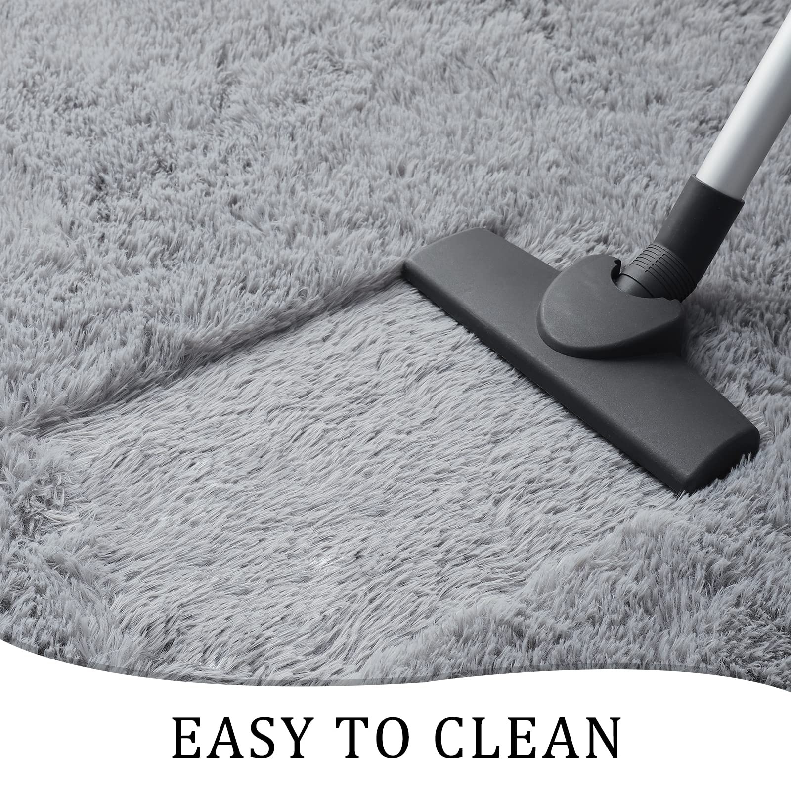 Soft Shag Runner Rug 2×6 Feet Plush Fluffy Non Shedding Area Carpet Grey