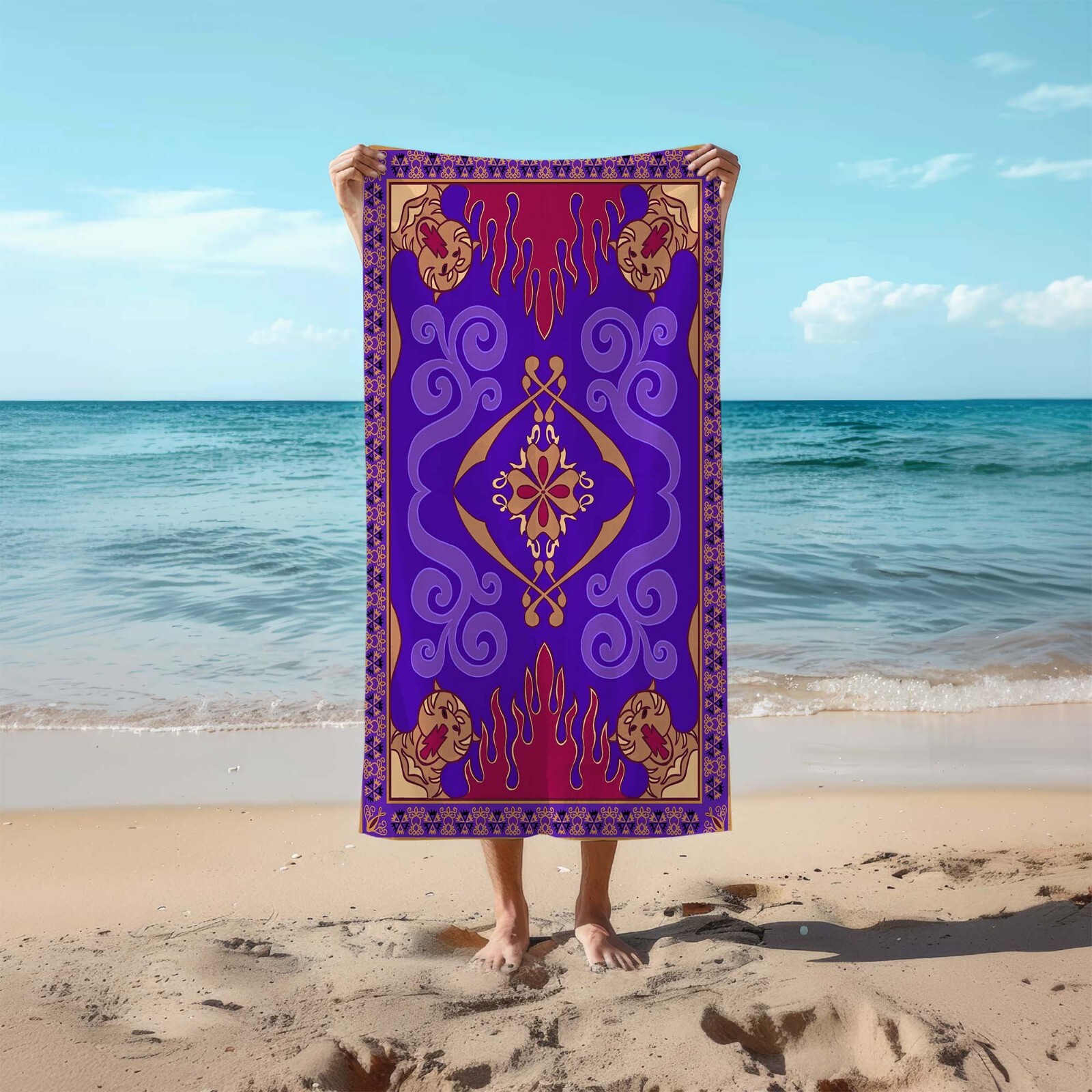 Alaaddin Magic Beach Towel, Aladdin Flying Towel