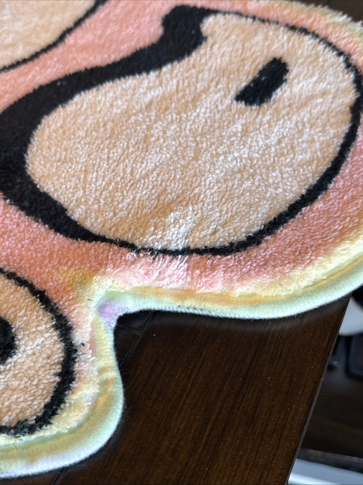 Good Vibes Carpet, Rug, Mat, Super Soft, Colorful, Fun Light Pink Yellow Green