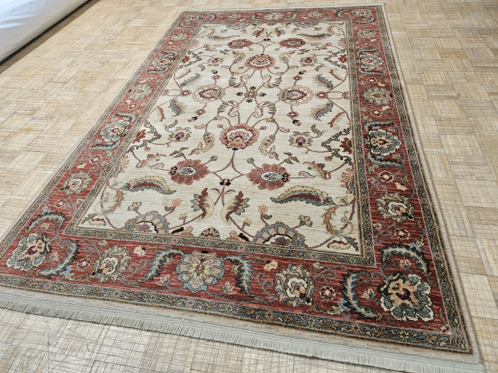 6×9 KARASTAN ASHARA AGRA IVORY 549-15005 100% WOOL RUG EXCELLENT CONDITION
