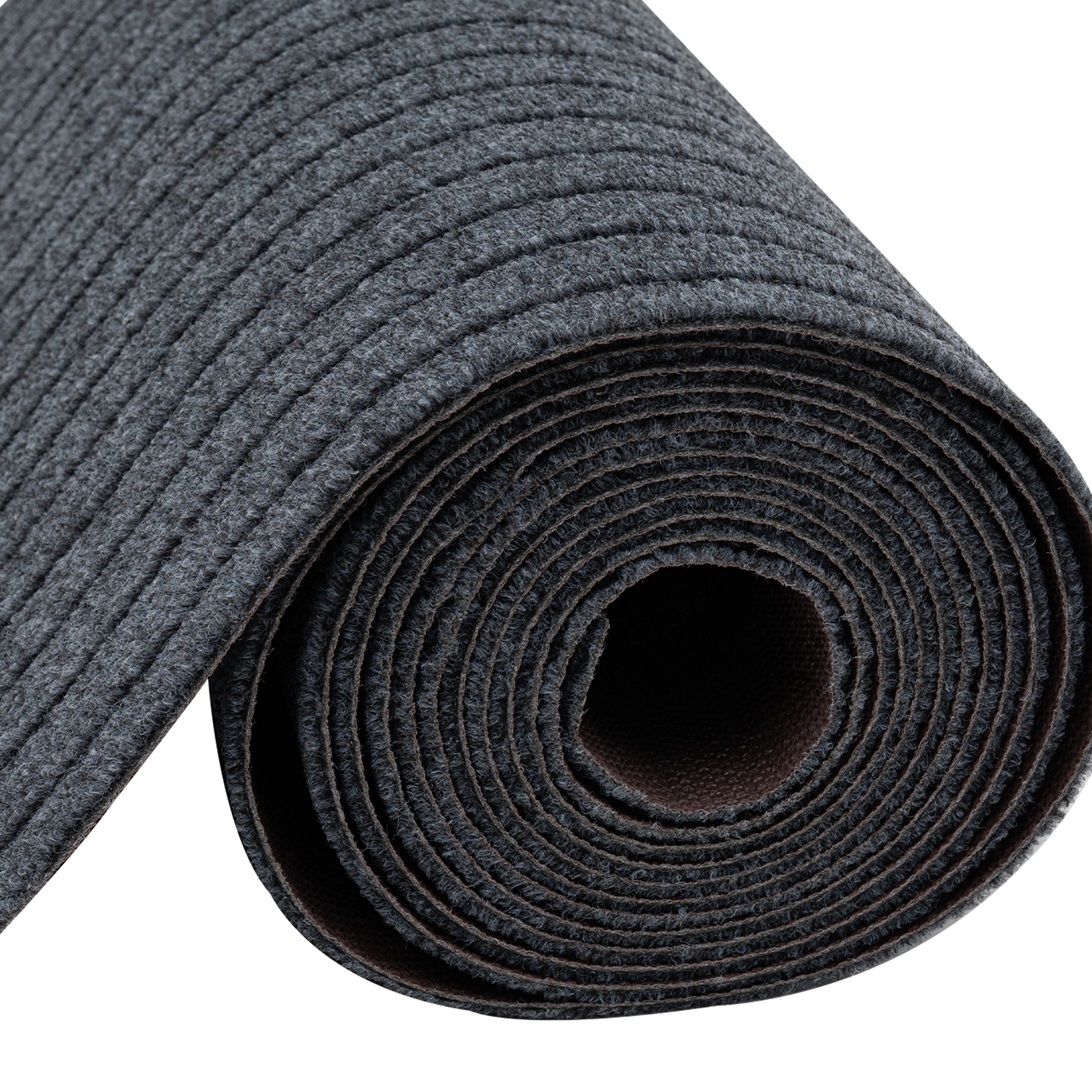 20ft Non-slip Carpet Stair Runner Indoor Hallway Floor Protector Rug Black Grey