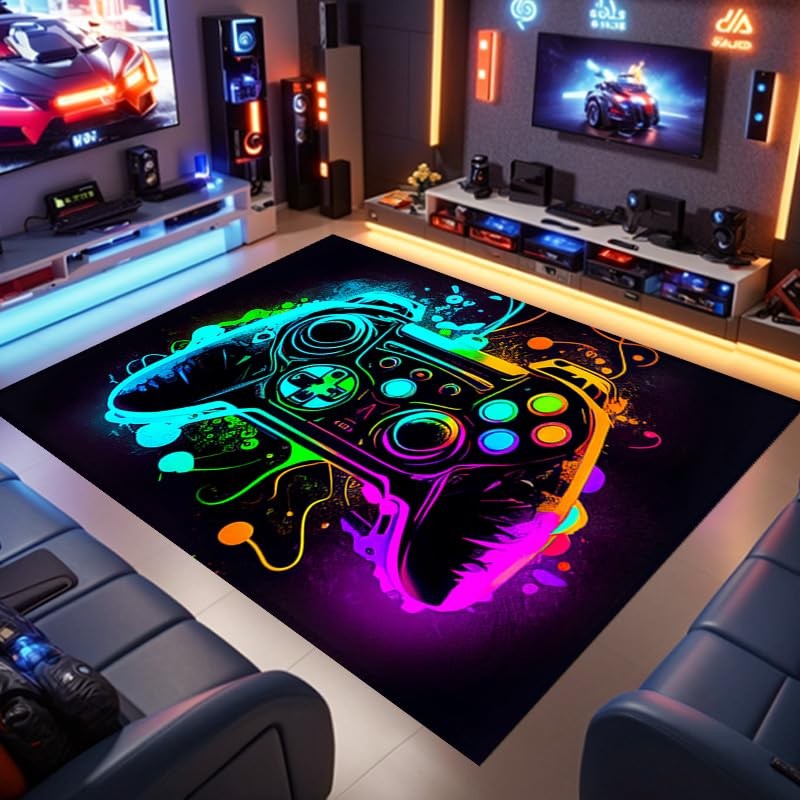 Gaming Rug Boys Bedroom Game Room Floor Carpet Indoor Washable Mat 36×24 In