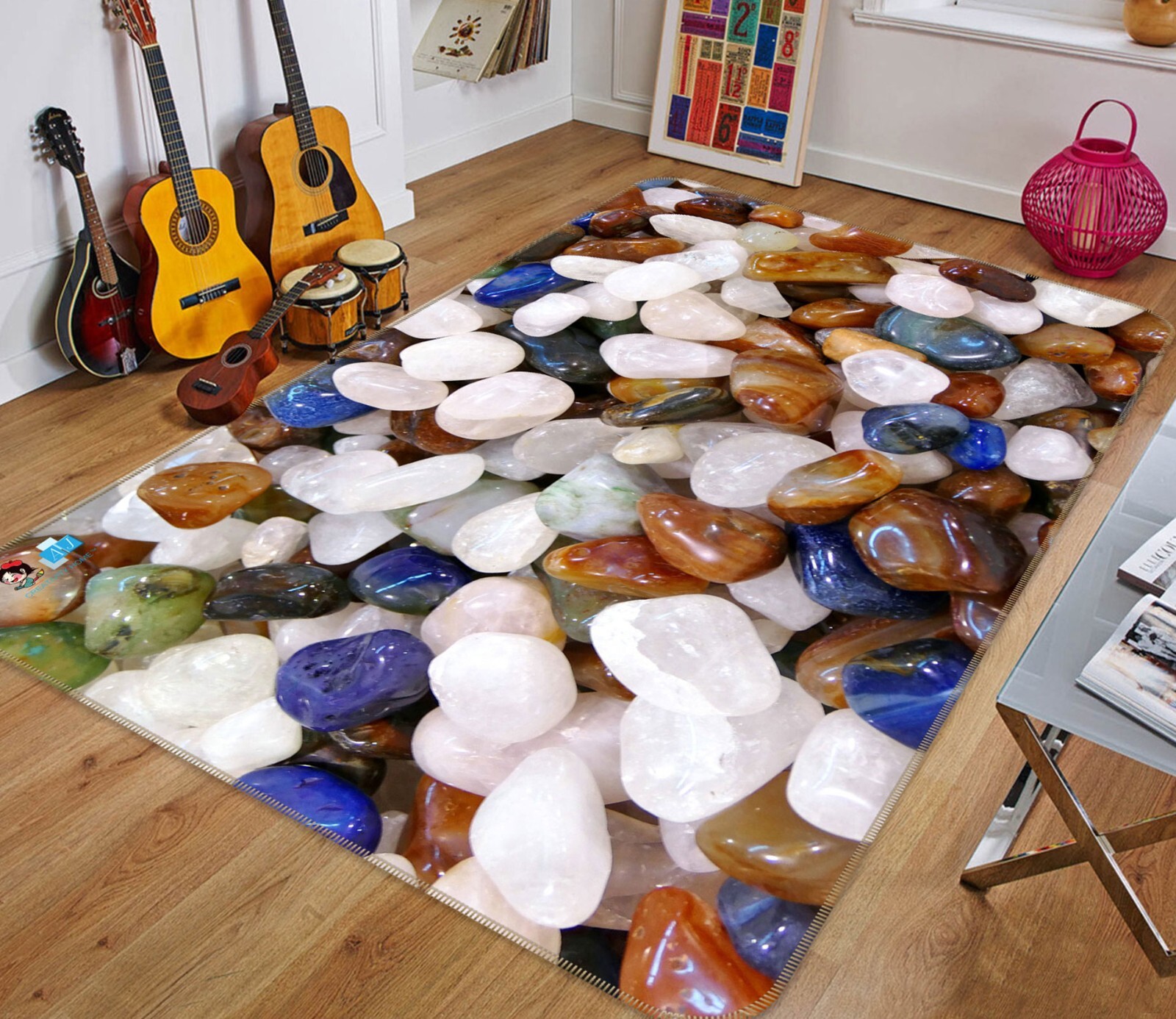 3D Precious Jade Stones ZHUA3073 Game Non Slip Rug Mat Photo Carpet Vera 2023