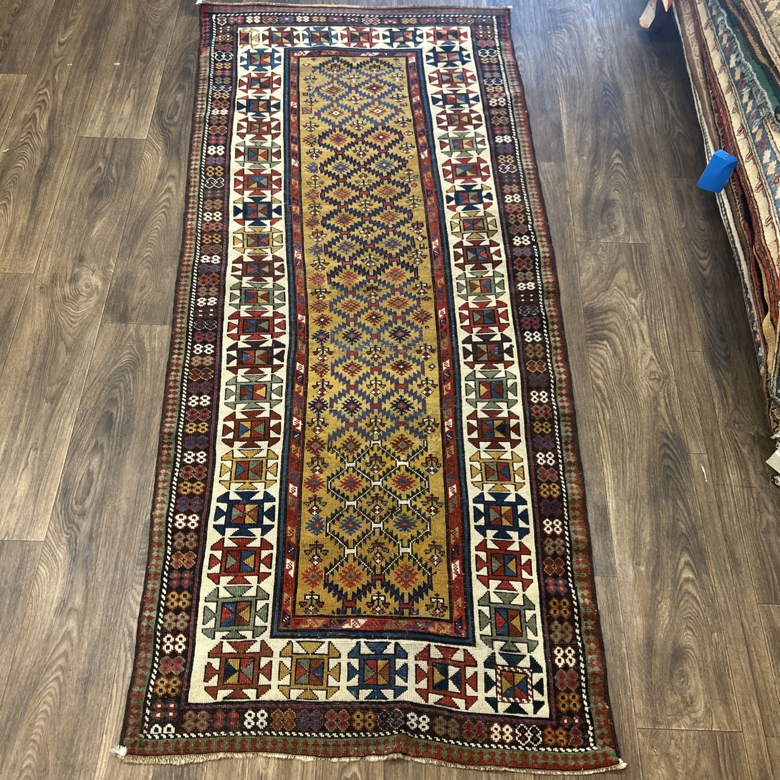 4×7 Ft Fine Antique Caucasian Shirvan Rug Multicolor Excellent Condition