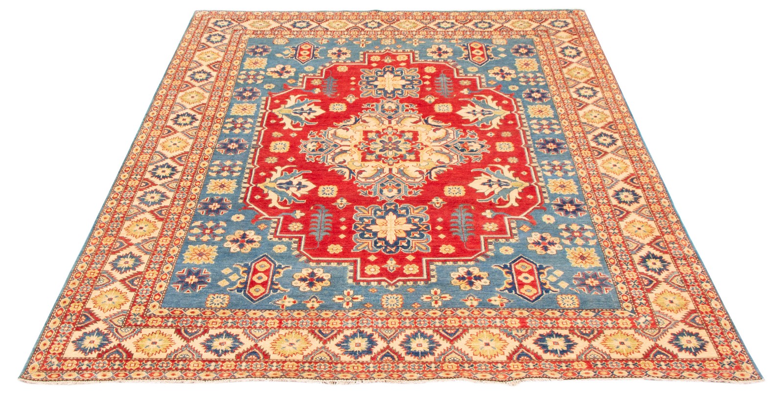 Traditional Hand-Knotted Geometric Carpet 7’11” x 9’9″ Oriental Wool Area Rug