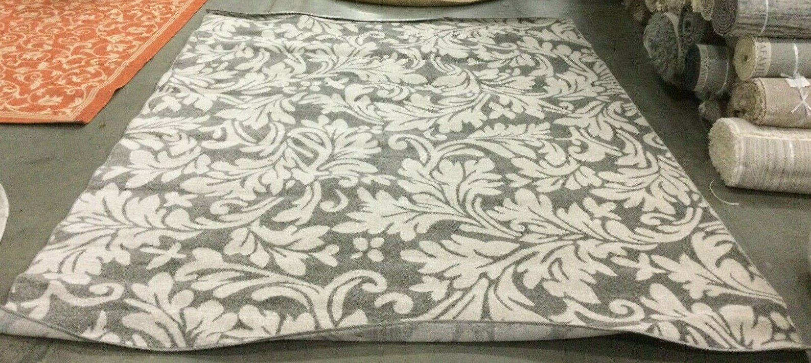 DARK GREY / BEIGE 8′ X 10′ Back Stain Rug, Reduced Price 1172634064 AMT425R-8