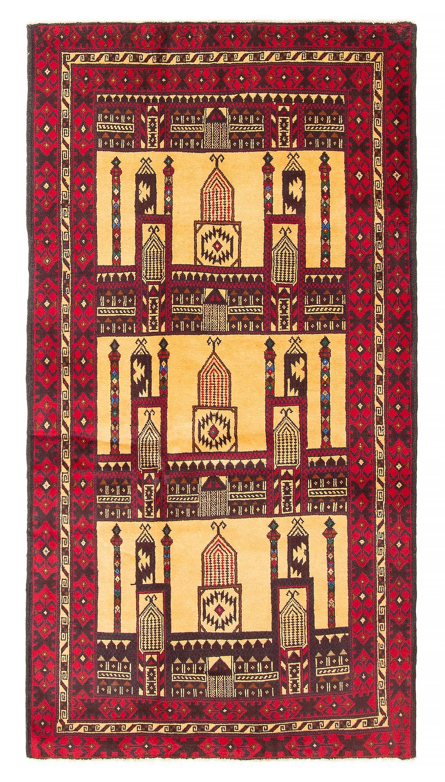 Vintage Traditional Hand-Knotted Area Rug 3’7″ x 6’10” Oriental Wool Carpet