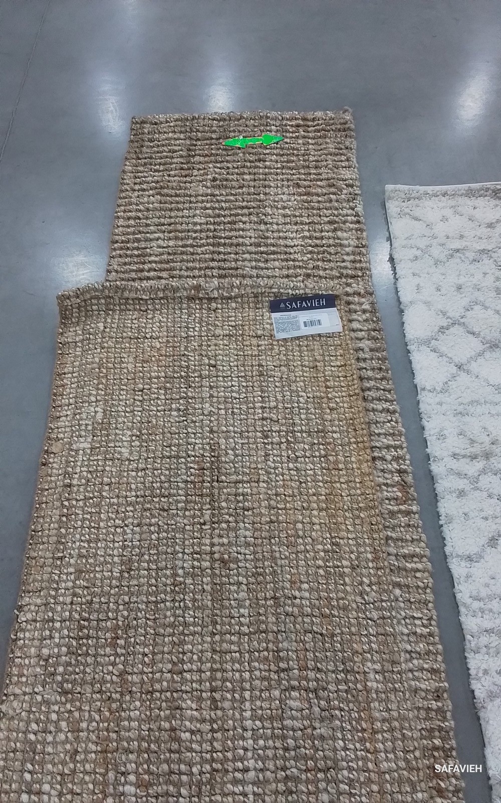 NATURAL / IVORY 2′-6″ x 22′-0″ Damaged Rug, Reduced Price 1172801723 NF447N-222