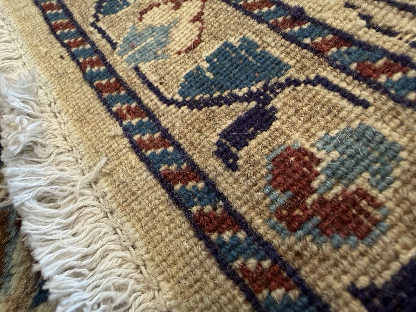 6×9 NAIN Oriental SILK wool hand-knotted Medallion Blue White Gray Beige