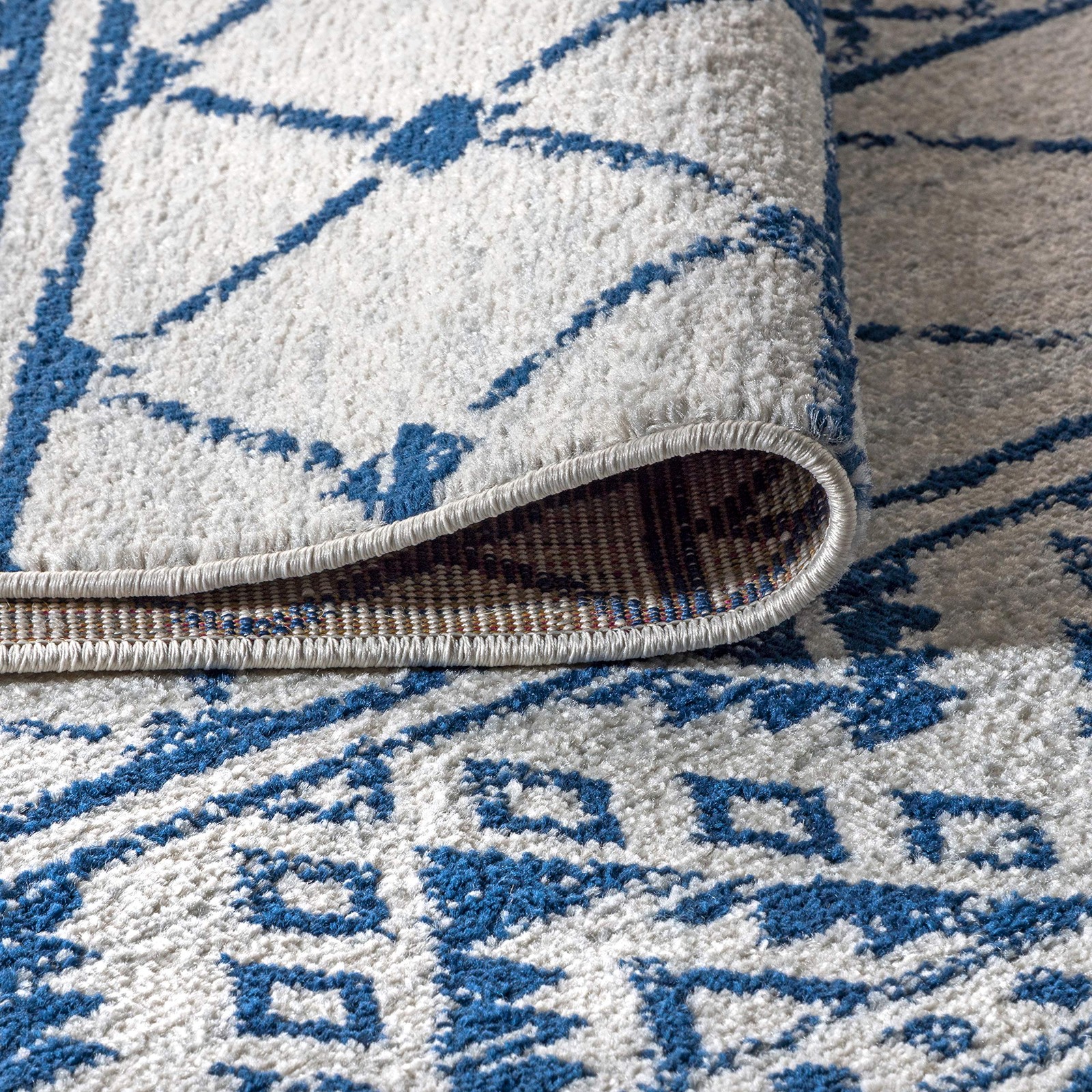Jonathan Y Moroccan Hype Boho Vintage Tribal Cream/Blue Indoor Area Rug 4X6