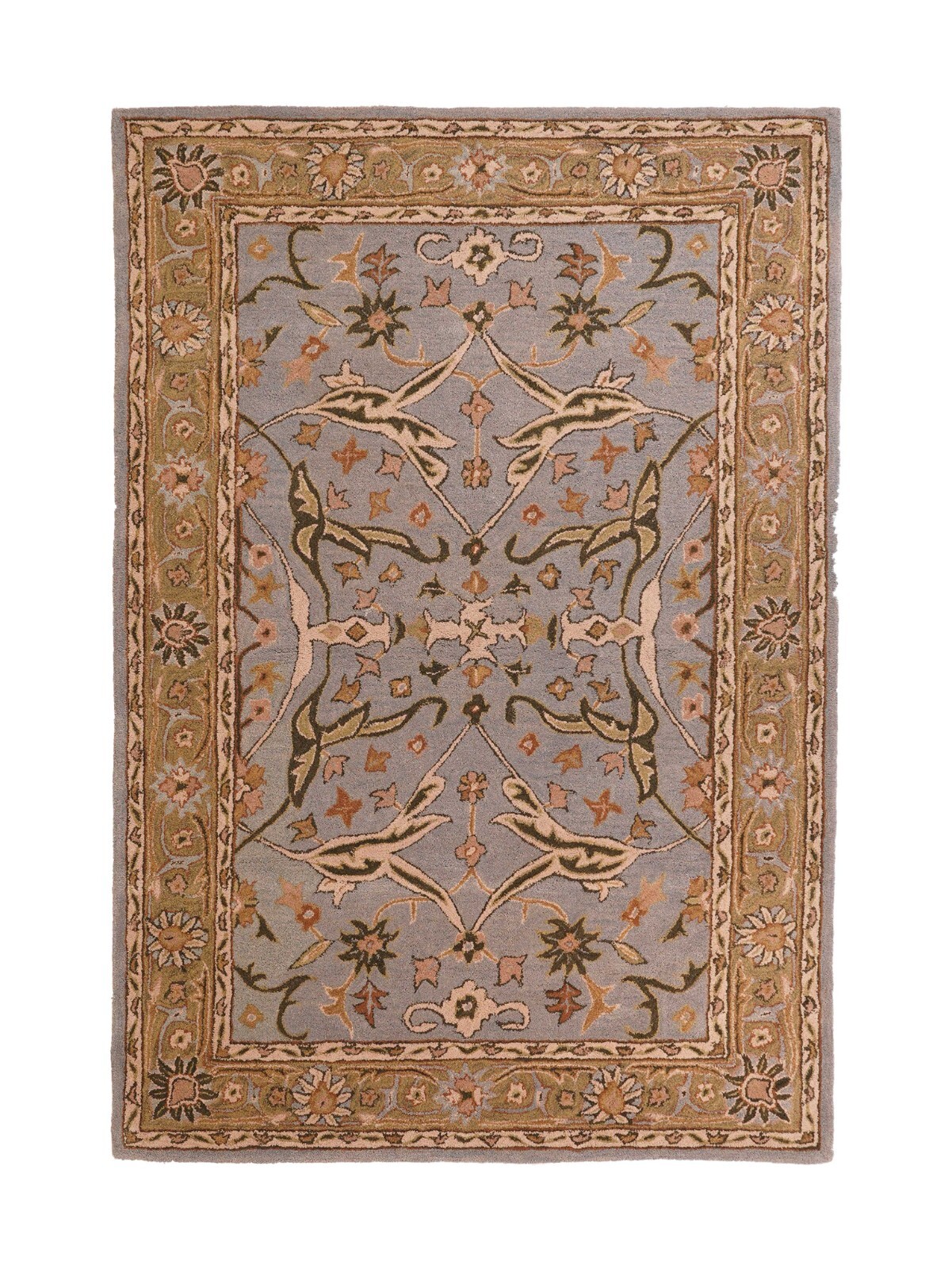 Eco-Friendly Hand Tufted Wool Area Rug Oriental Blue Green BBH Homes BBK00503
