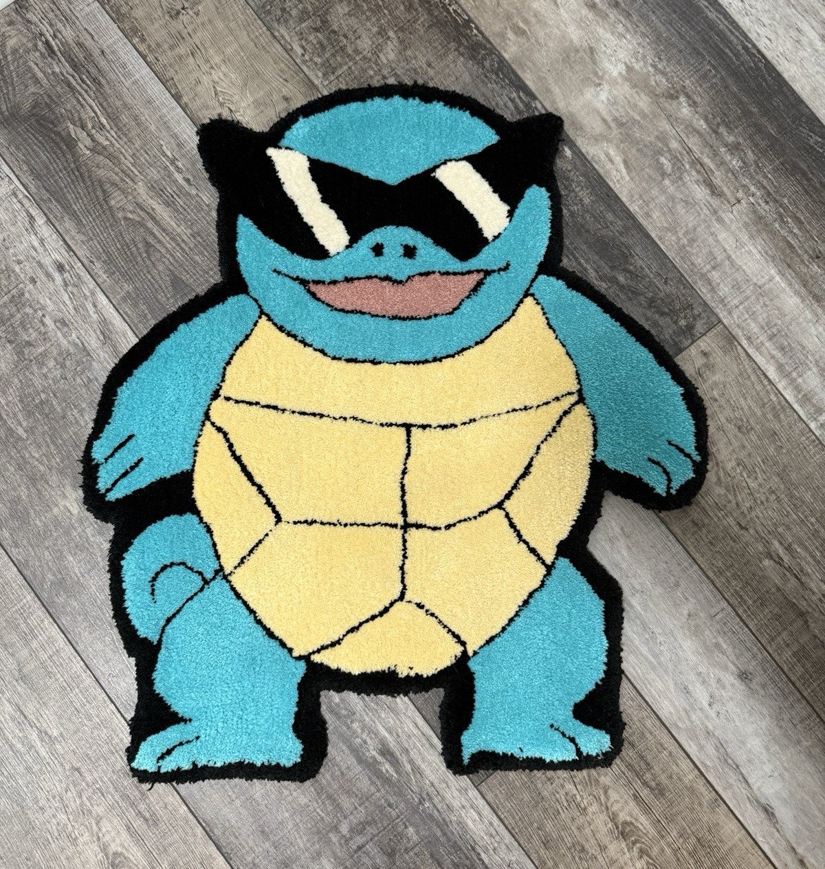 Pokemon Squirtle Rug – Handmade with no slide backing