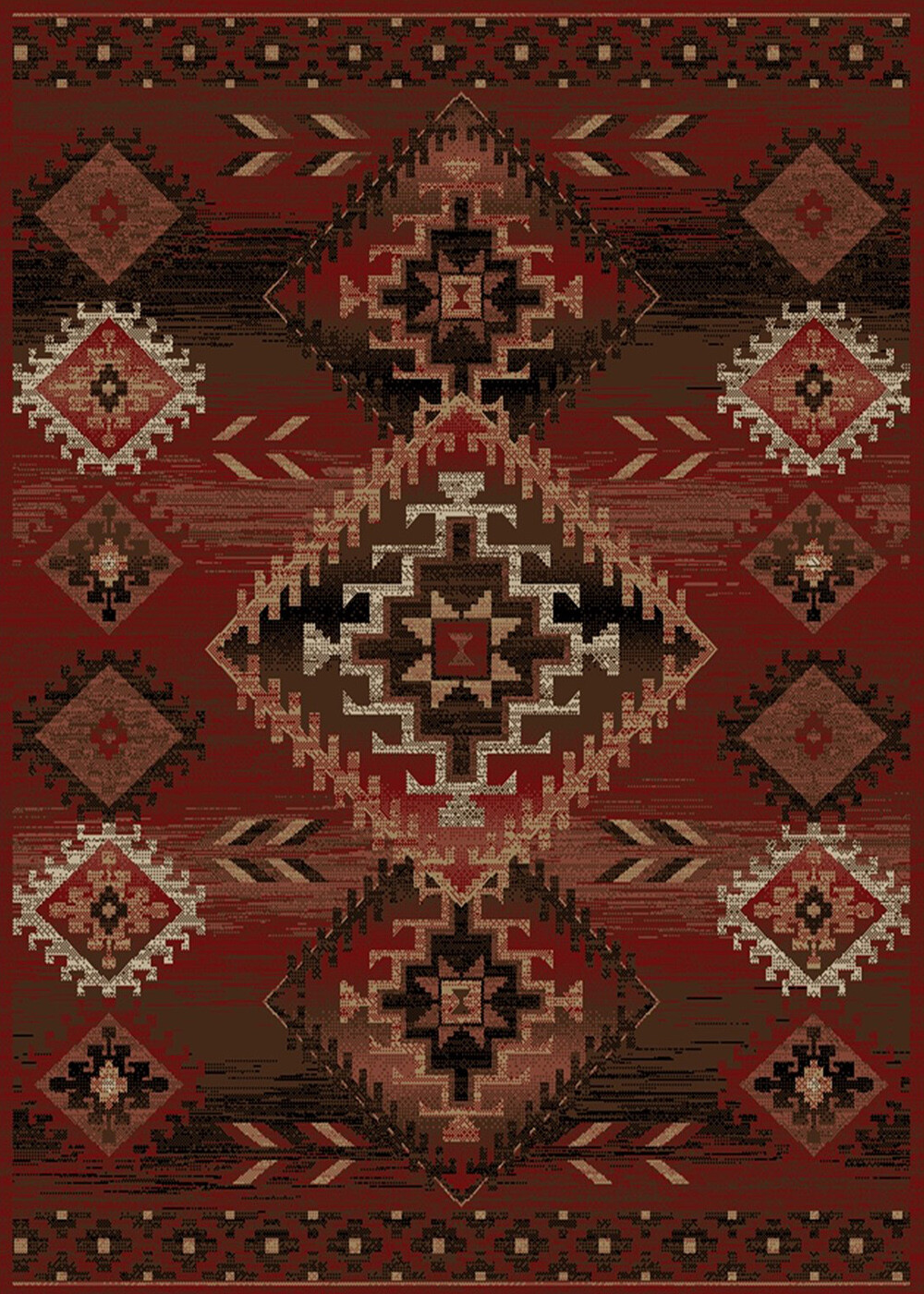 Phoenix Area Rug Runner Southwest Lodge Cabin Red Beige *FREE SHIPPING*