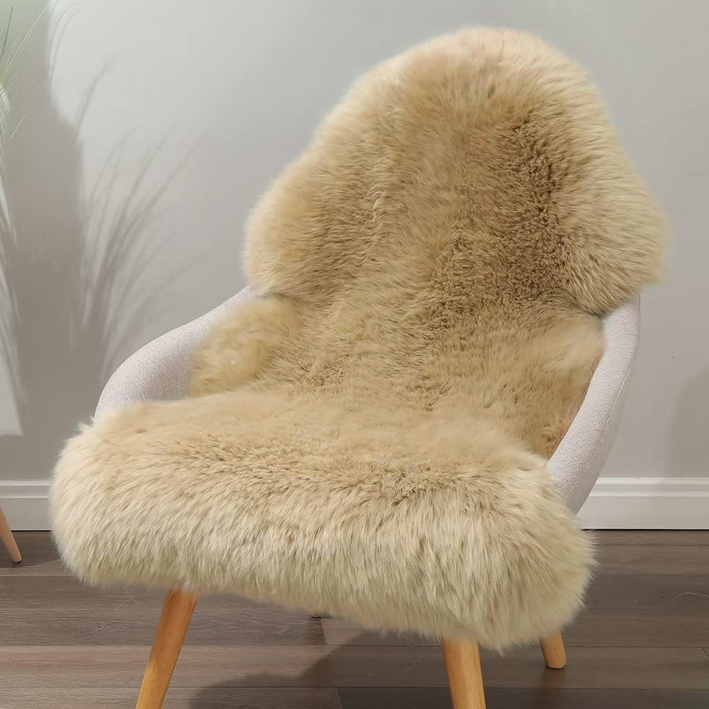 Genuine Sheepskin Area Rug Wool Rug Fur Carpet Fluffy Shaggy Fur Rug