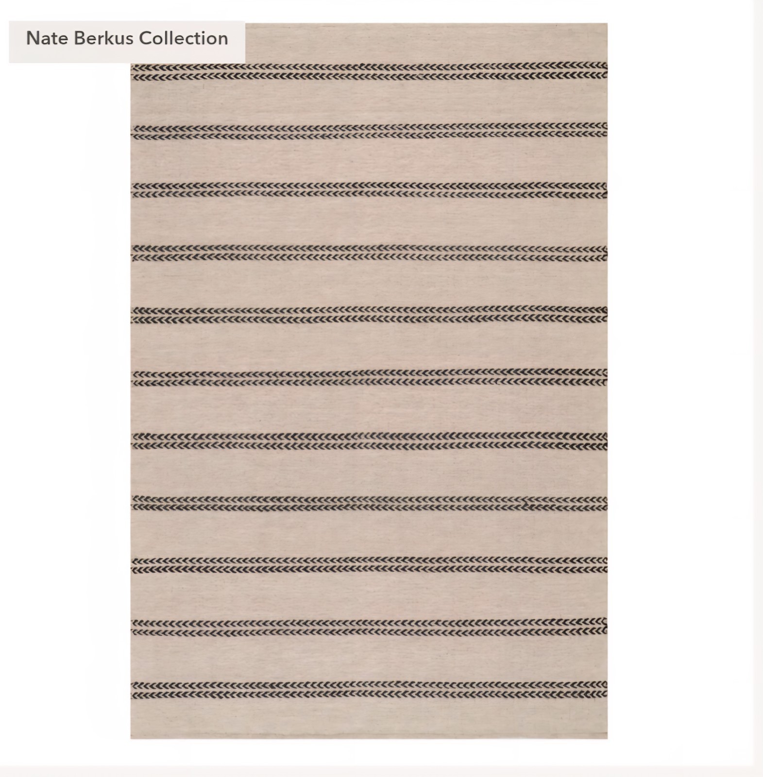 $148 3X5 Ft NATE BERKUS Annie Selke Striped Grey Wool Handwoven Area Rug 3 x 5