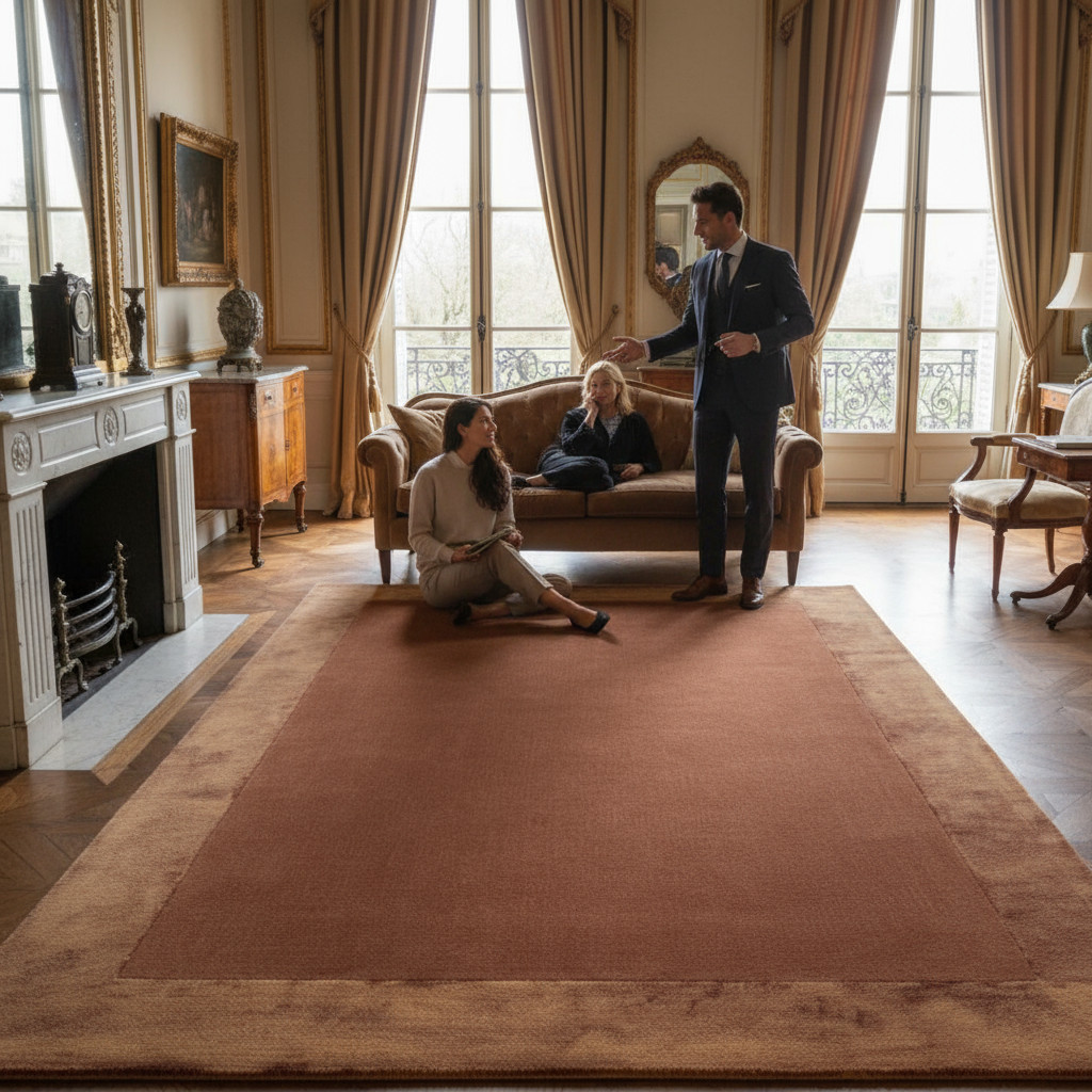 Modern Rust Orange Area Rug – Hand Tufted Rug Wool area Rug any size available