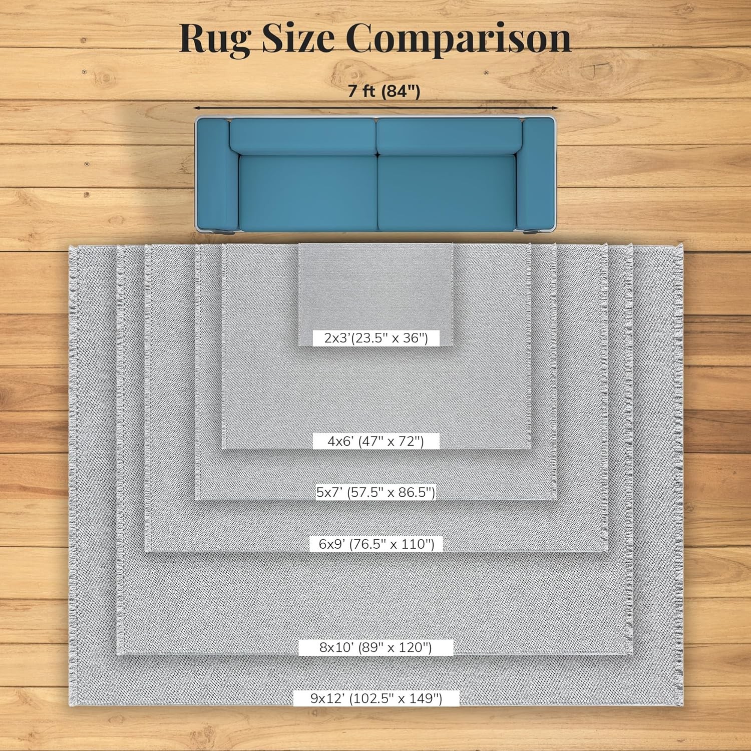 Luxe Weavers Solid Machine Woven Gray 6×9 Area Rug, Indoor Stain-Resistant