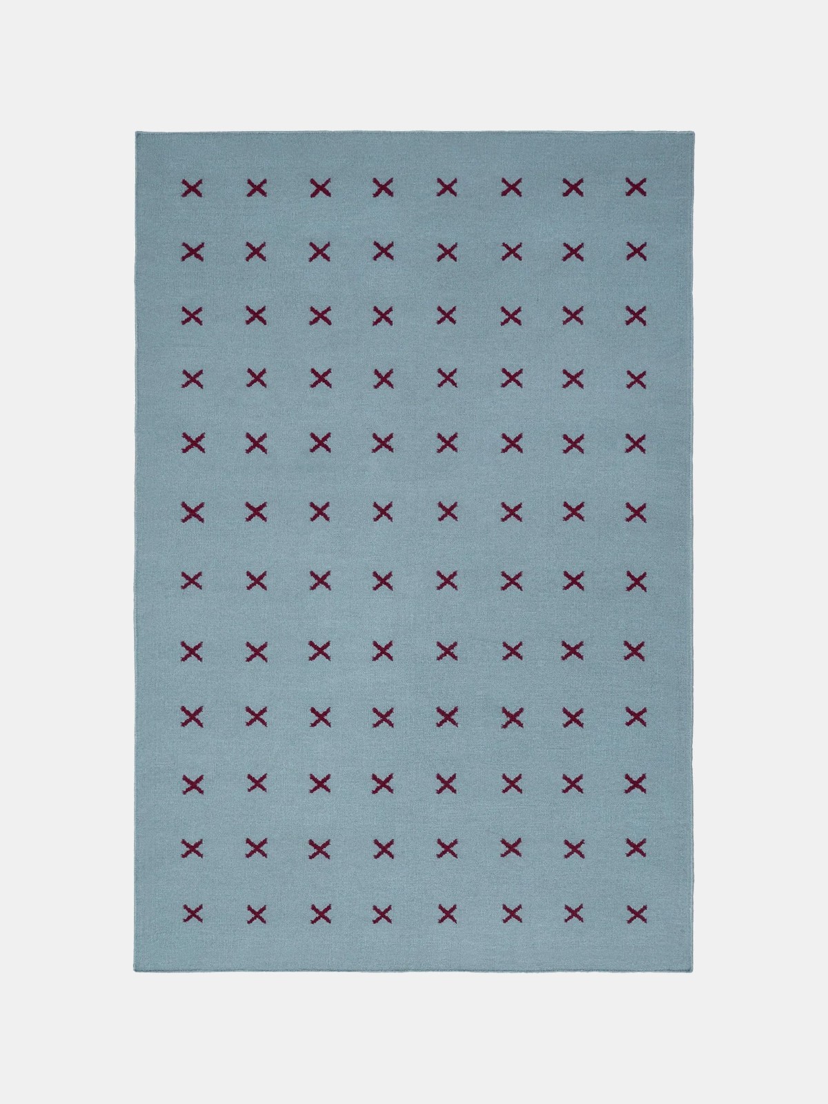 Nordic knots flatweave Cross – Blue/Burgundy 6×6