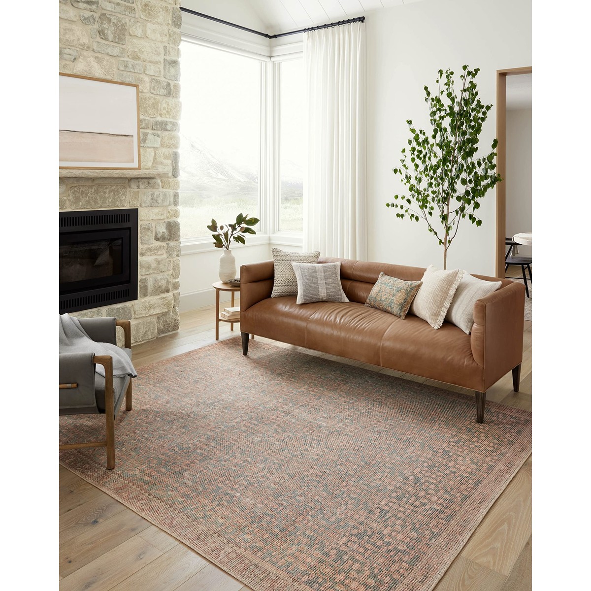 Loloi Angela Rose Aubrey Collection Aub-04 Blue/Terracotta 2-6 X 7-6 .19 Pile