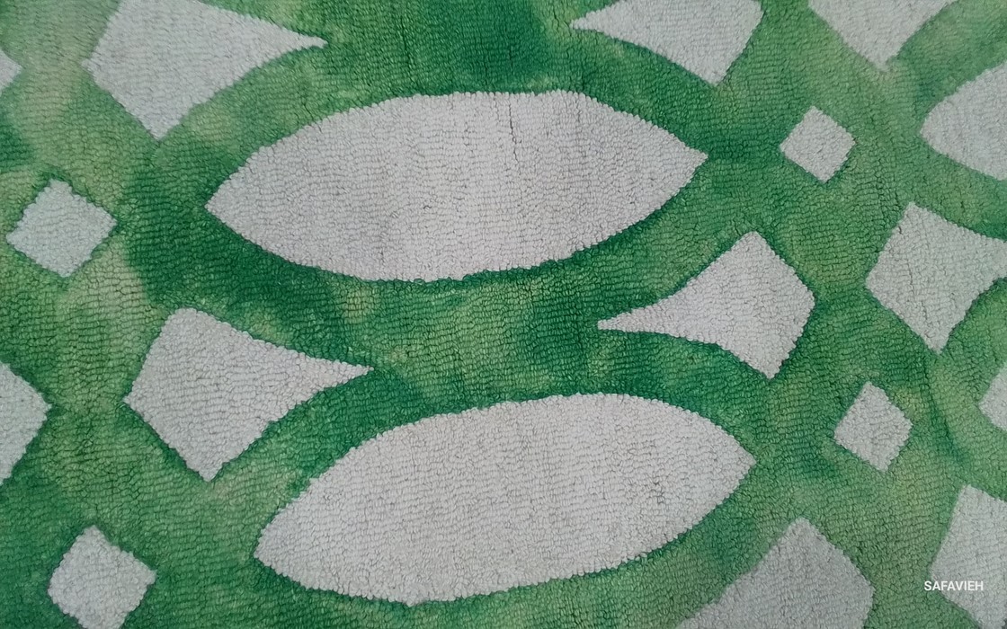 IVORY / GREEN 5′-0″ x 8′-0″ Back Stain Rug, Reduced Price 1172806156 DDY675B-5