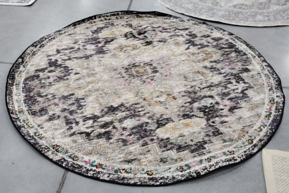 GOLD 6′-7″ X 6′-7″ Round Back Stain Rug, Reduced Price 1172721741 MAD473Z-7R