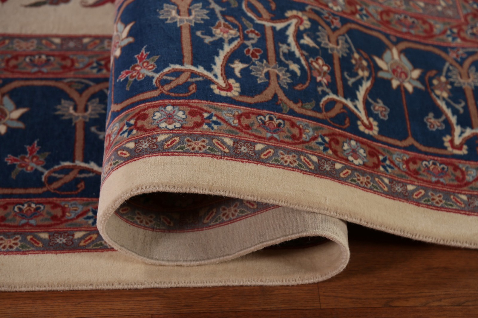 Vegetable Dye Aubusson Chinese Area Rug 9×12 Ivory Wool Handmade Room Size Rug