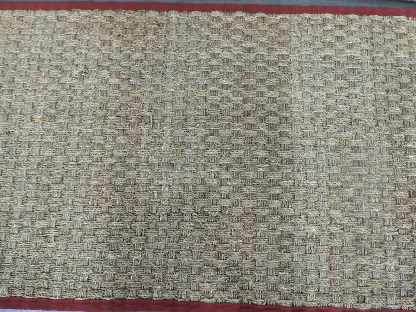 NATURAL / RED 2′-6″ X 12′ Stained Rug Reduced Price 1172603754 NF114D-212