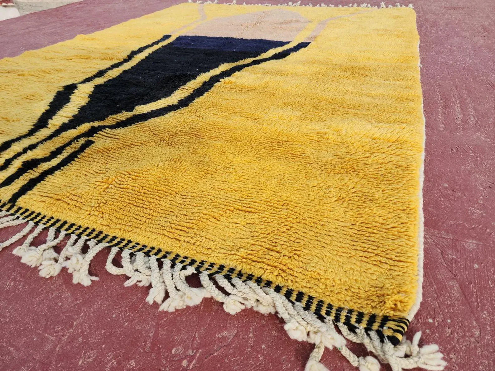 Handmade Berber Beni Ourain Moroccan Wool Rug Color Multi Design Carpet Rug