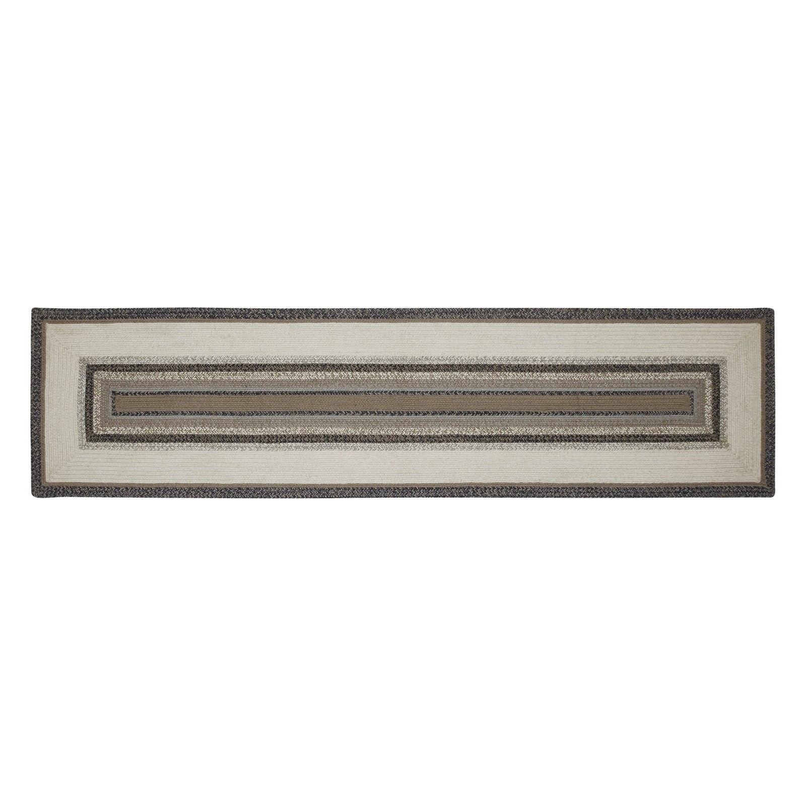 Farmhouse 24″x96″ Area Rug Black Stenciled Floral Vine / Floor Decor VHC Brands