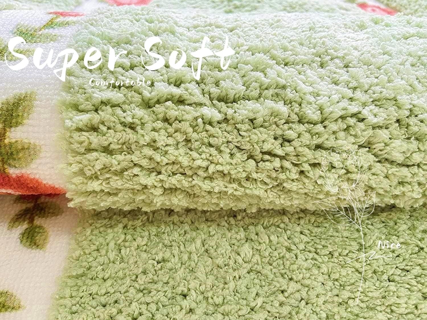 Nice Rose Flower Area Rugs for Living Room Bedroom Super Soft Bathroom Rugs Bath