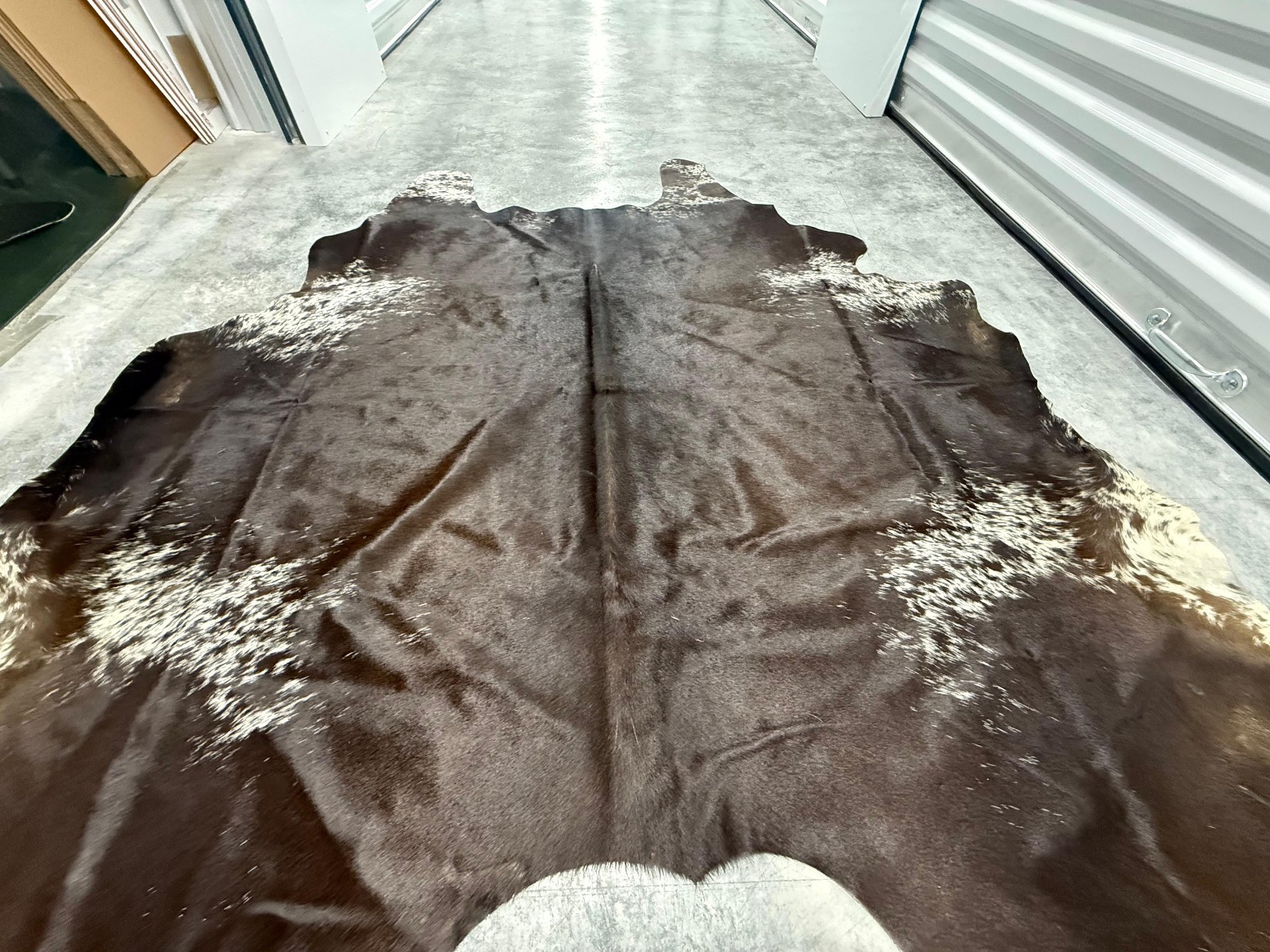 Cowhide Rug Salt and Pepper Brown 64″x 69″ (5.3×5.8 ft) | Premium Quality #048