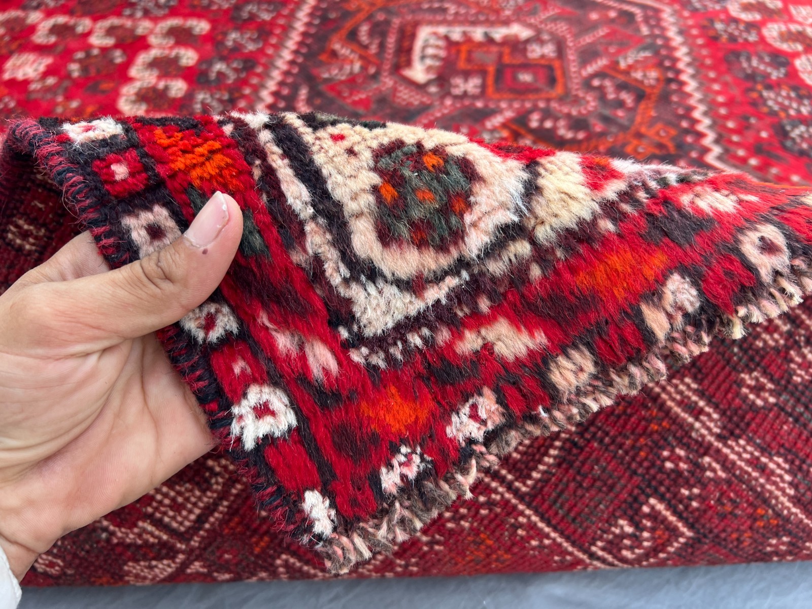 4’2×5’10 Ft Vintage Afghan Baluchi Geometric Hand Knotted Wool Area Rug