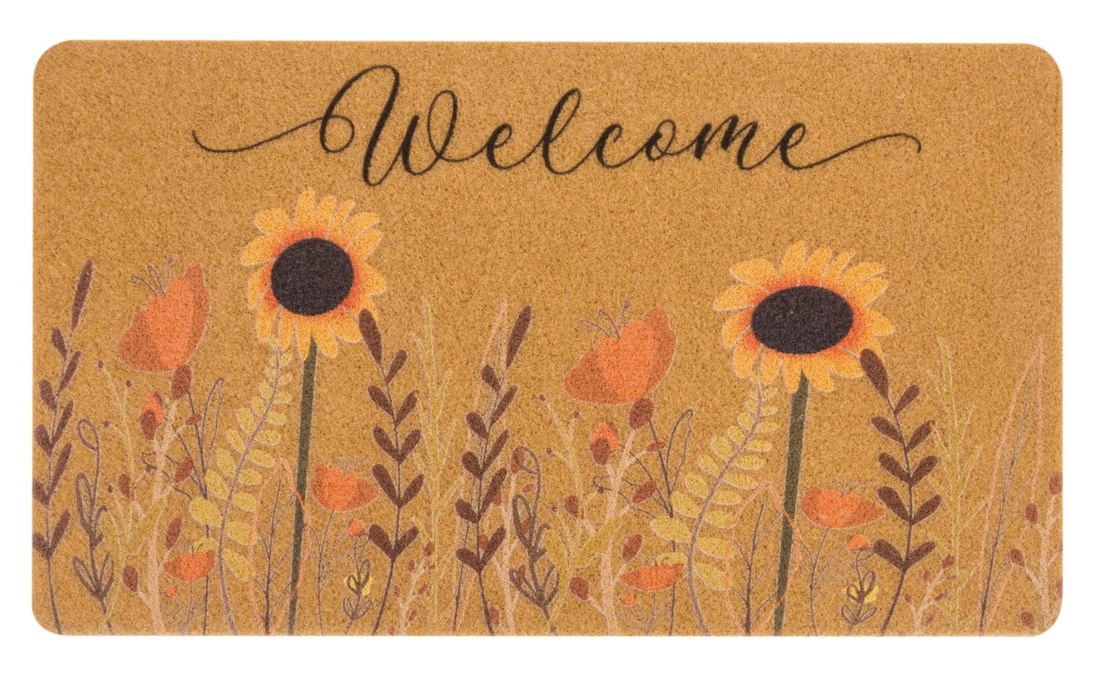 Fall-Sunflower-Doormat-Welcome-Door-Mat – Flower Indooor-Outdoor-Coir-Door-Ma…