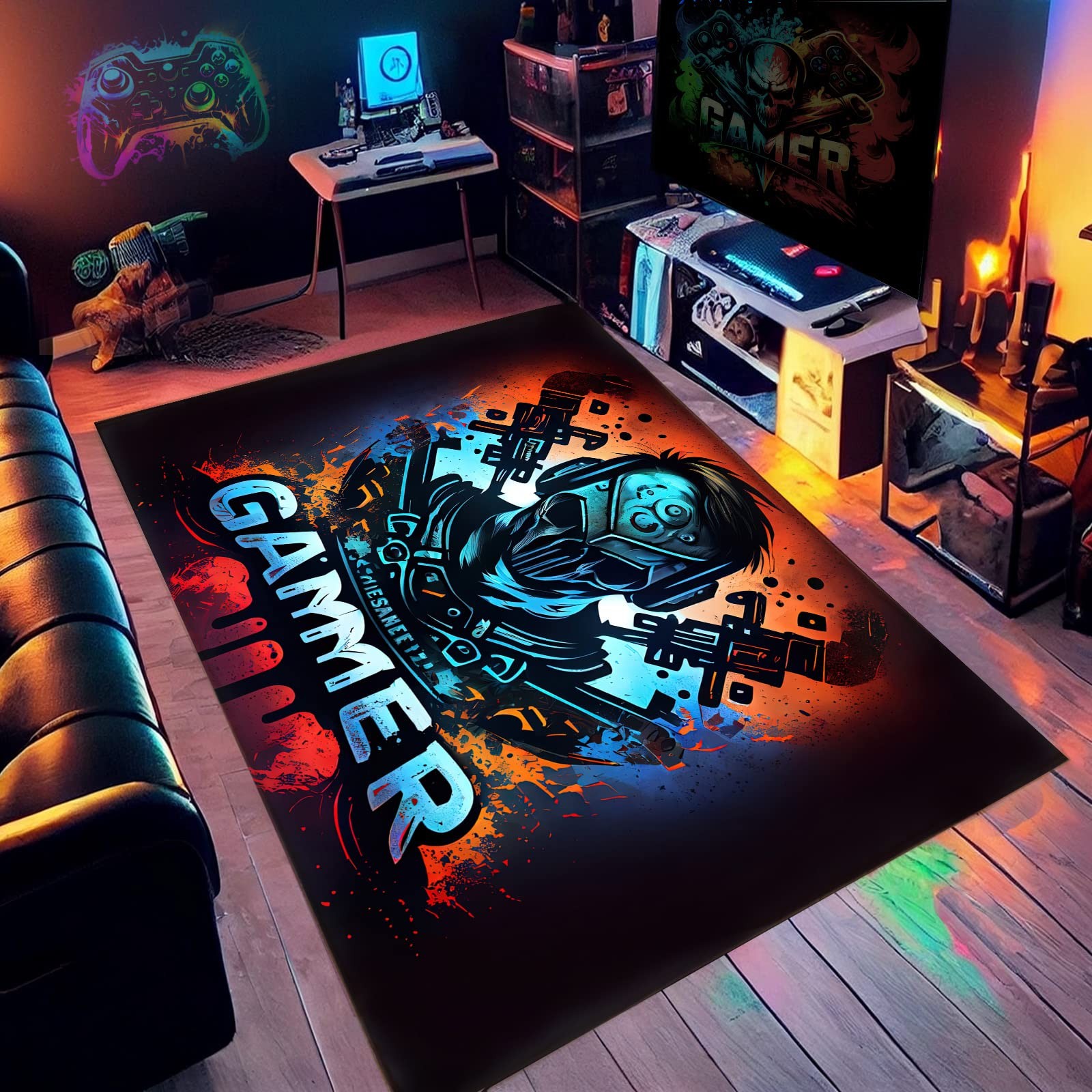Gaming Carpet – 36x24inches, Perfect for Game Room or Bedroom