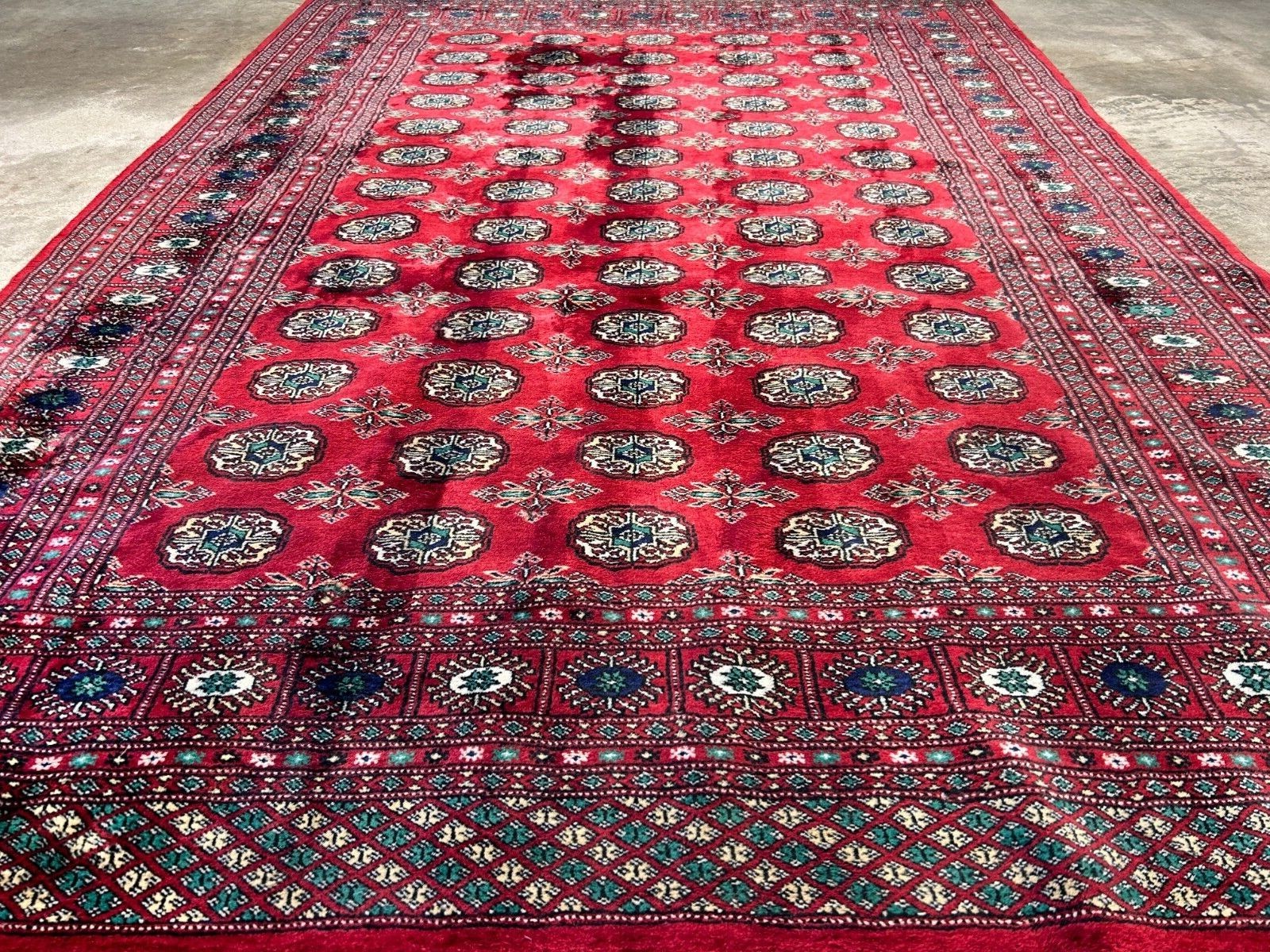 6’1″ x 8’10” Hand-Knotted 100% Wool Pile Bokhara Area Rug – Handmade Carpet