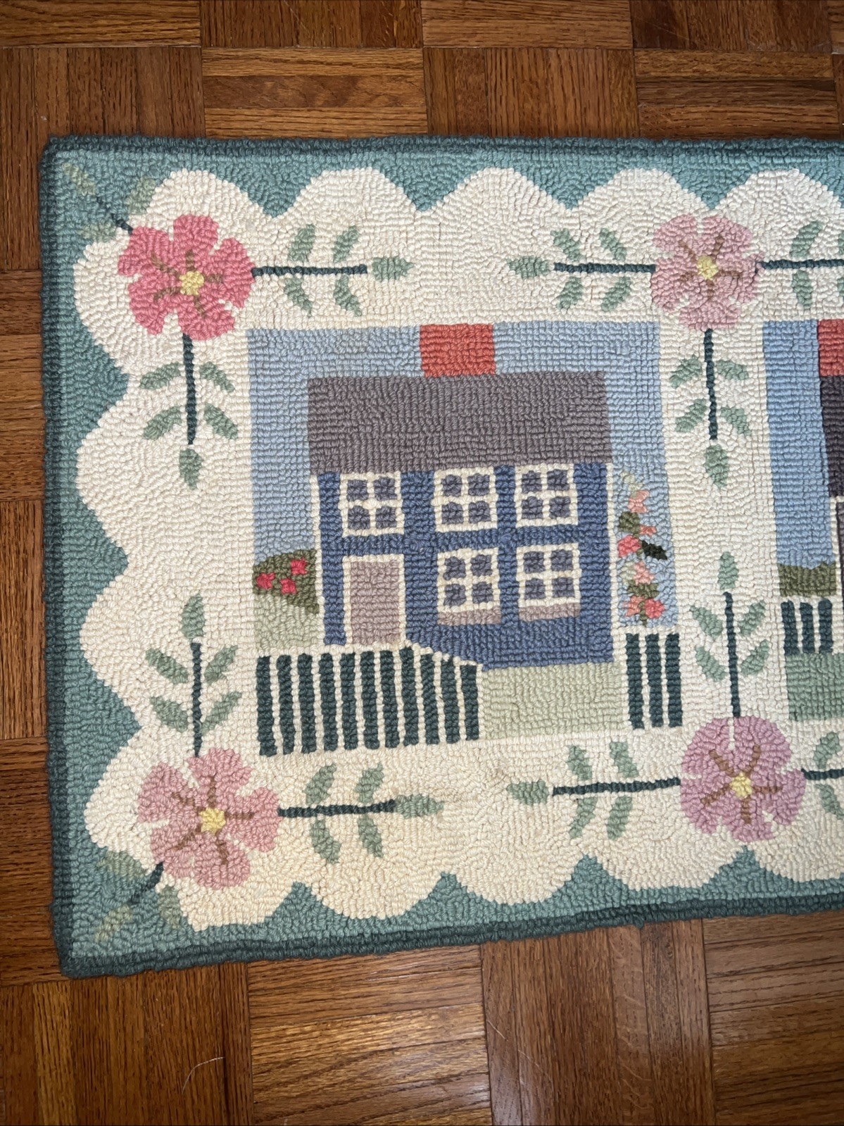 Claire Murray Heirloom Quality Hand Hooked Nantucket Cottage Area Rug 36×23 1994