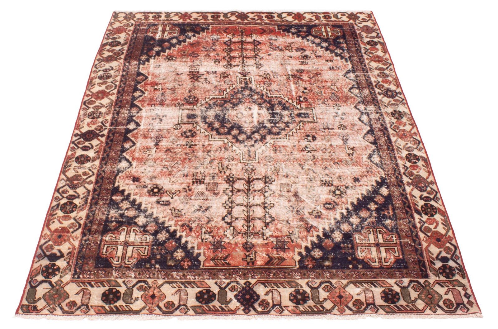 Traditional Vintage Hand-Knotted Area Rug 6’1″ x 9’1″ Oriental Wool Carpet