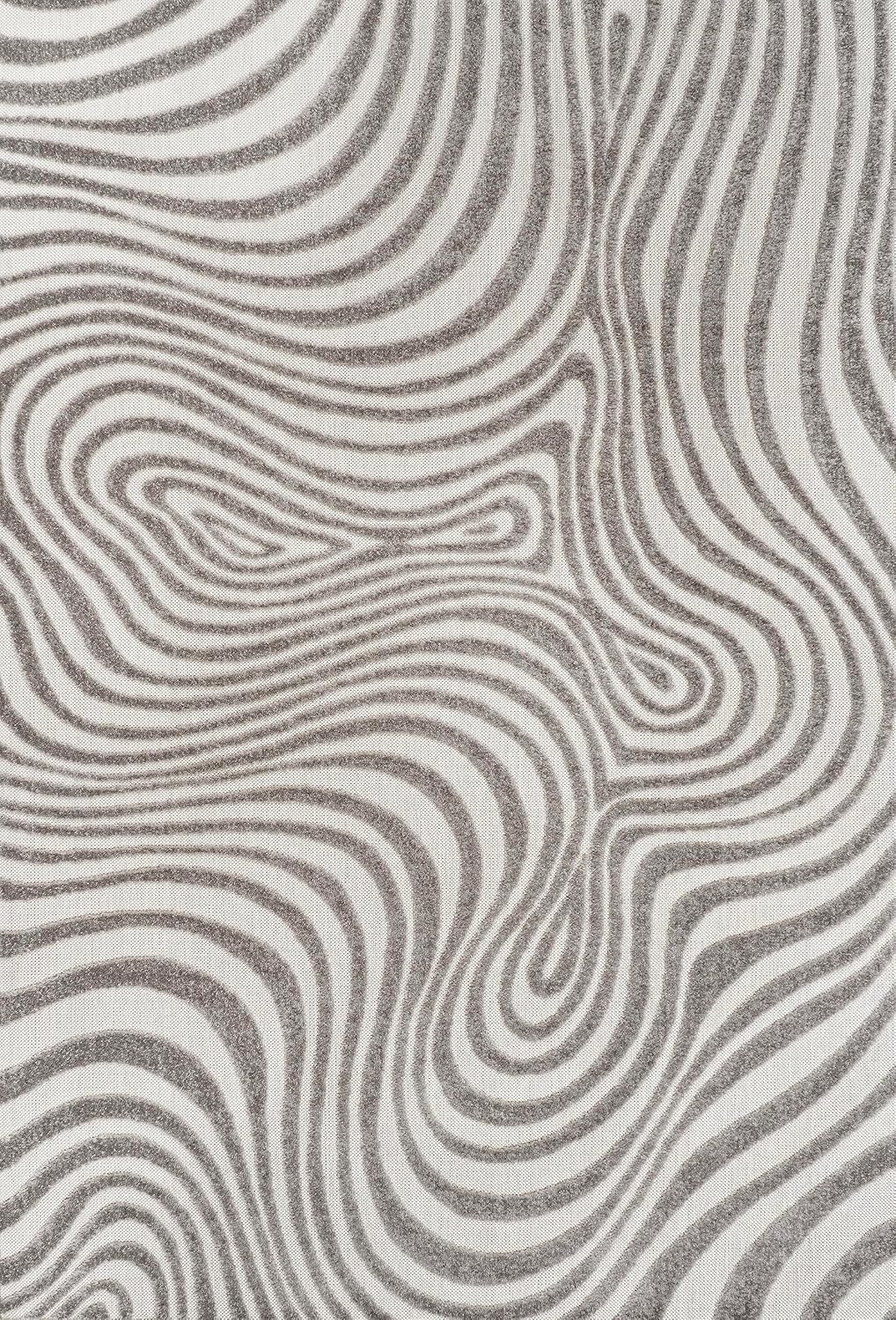 Maribo 3×5 High-Low Abstract Striped Area Rug – Gray, Modern & Easy-Clean