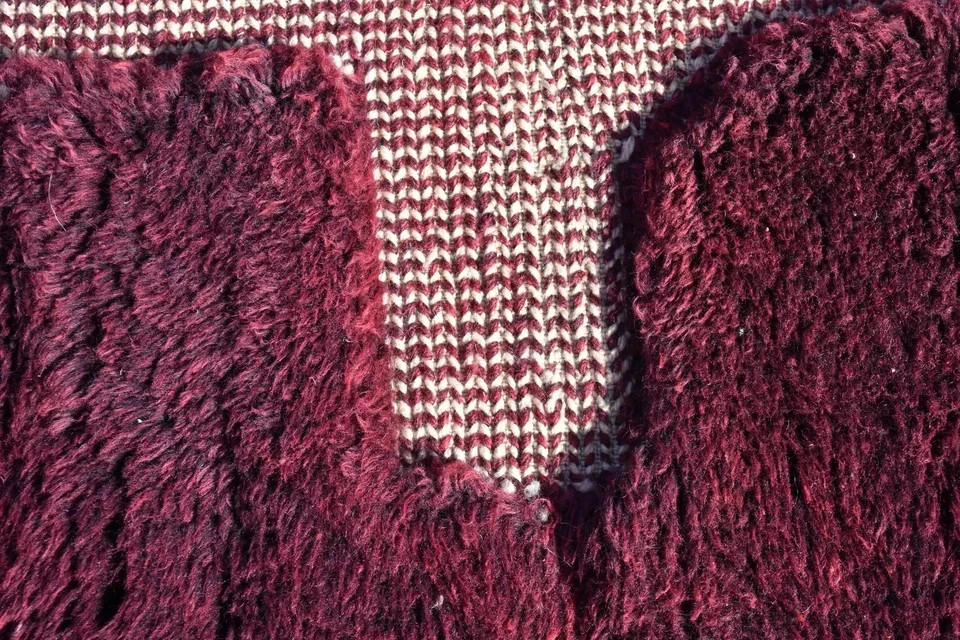 Moroccan Wool Rug Carpet Luxury Berber Design Handmade Color Ourain Beni Area