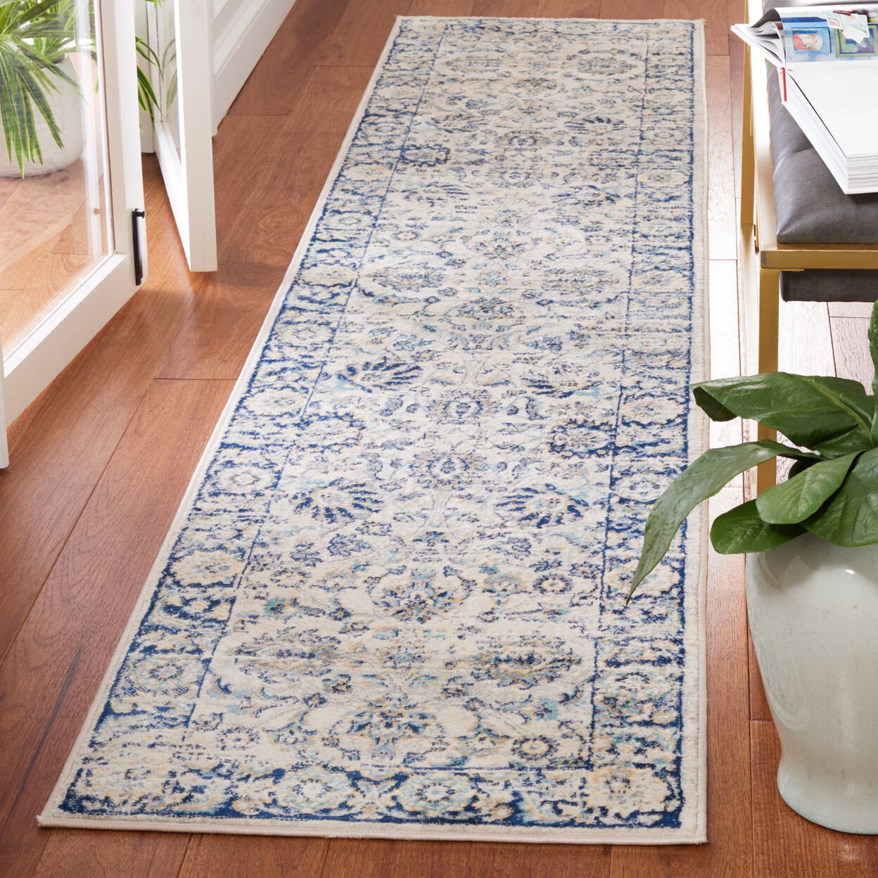 SAFAVIEH Brentwood BNT874M Blue / Light Grey Rug