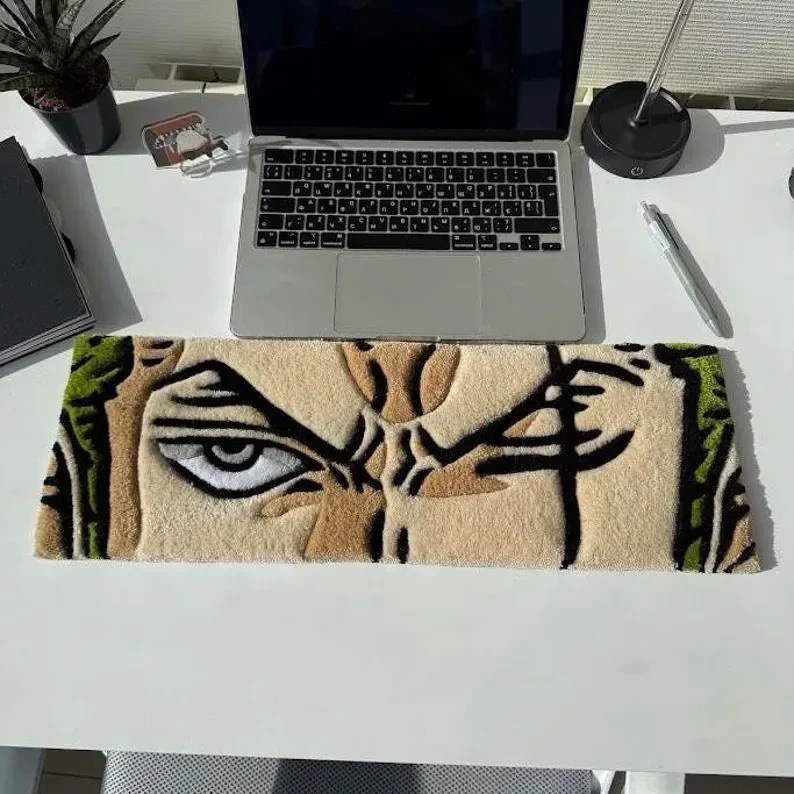 Anime Desk Mat Keyboard Rug Cute Anime Cartoon Extra Small Hand Tufted Rug