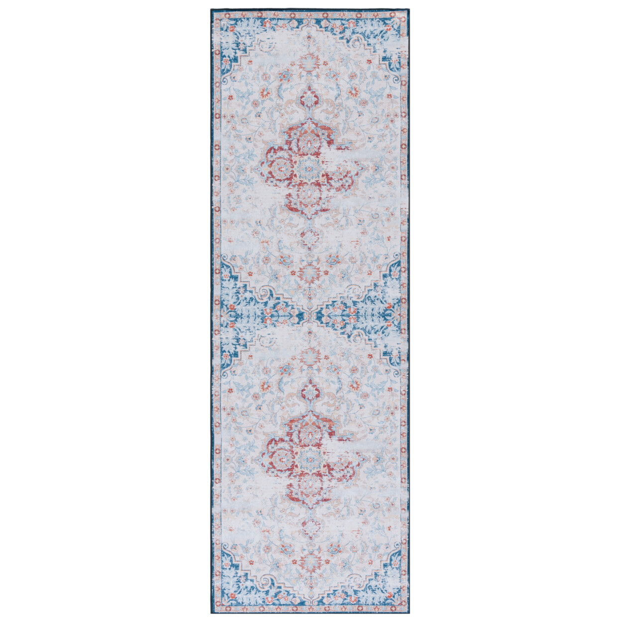 SAFAVIEH Tucson Collection TSN117B Beige / Rust Rug