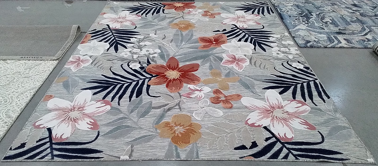 GREY / RUST 8′-0″ x 10′-0″ Back Stain Rug, Reduced Price 1172798232 CBN454G-8