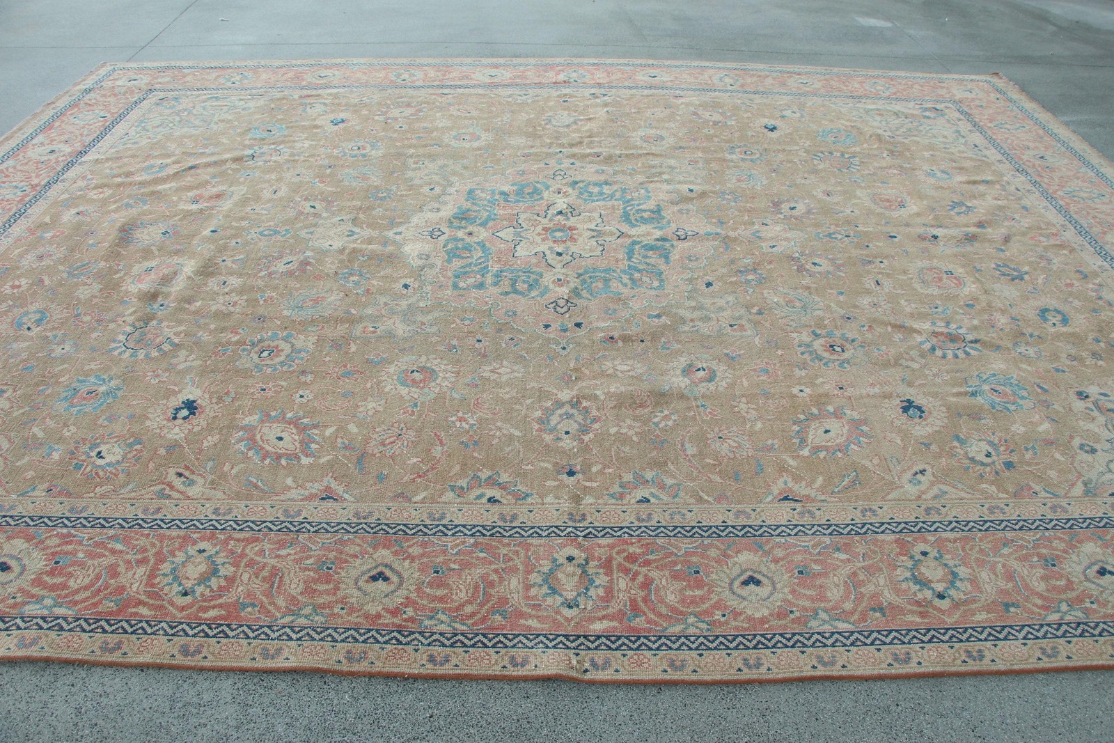 10,4×13,9 ft Turkish Rug, Rug, Blue Southwestern Rug Wool